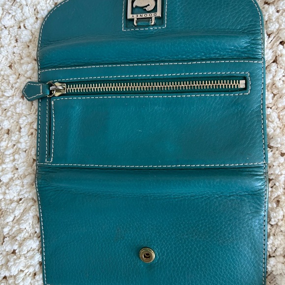 Dooney & Bourke Turquoise Leather Wallet - Picture 2 of 5